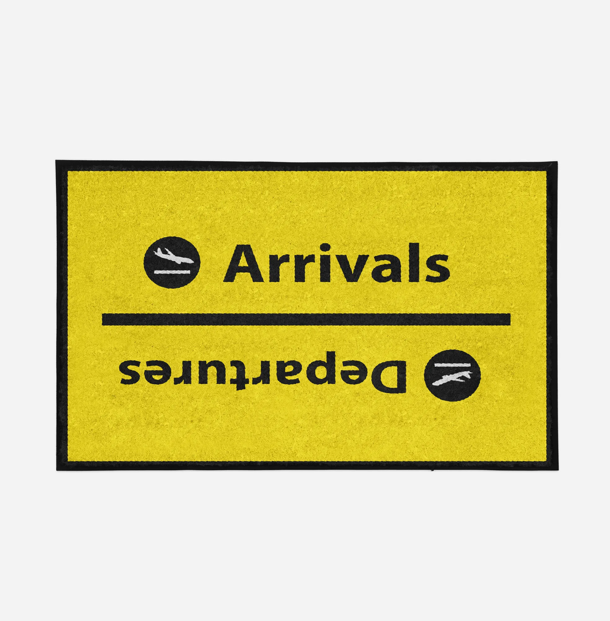 Arrival and Departures 4 (Yellow) Designed Door Mats