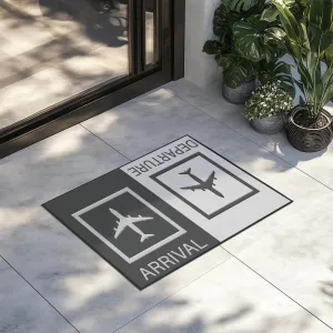 Arrivals & Departures 2 Designed Door Mats door entrance rug