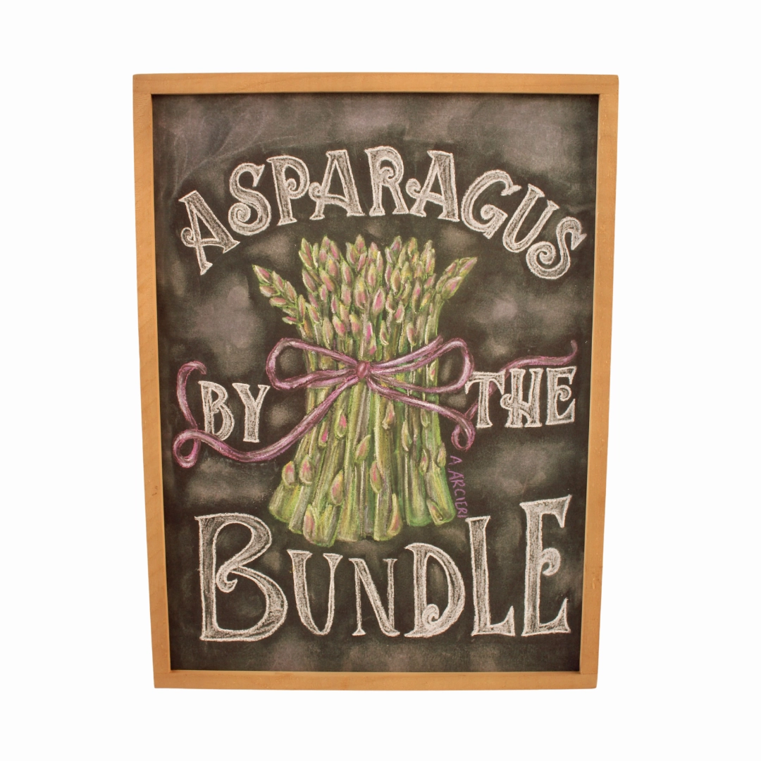Asparagus blackboard sign decorative home ornament
