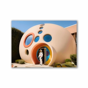 Astronauts Home by Iconica framed mural artwork