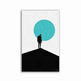 At the edge of uncertainty by Mr. Underdott framed mural artwork