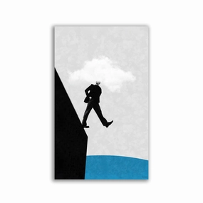 At the edge of unknown by Mr. Underdott framed mural artwork