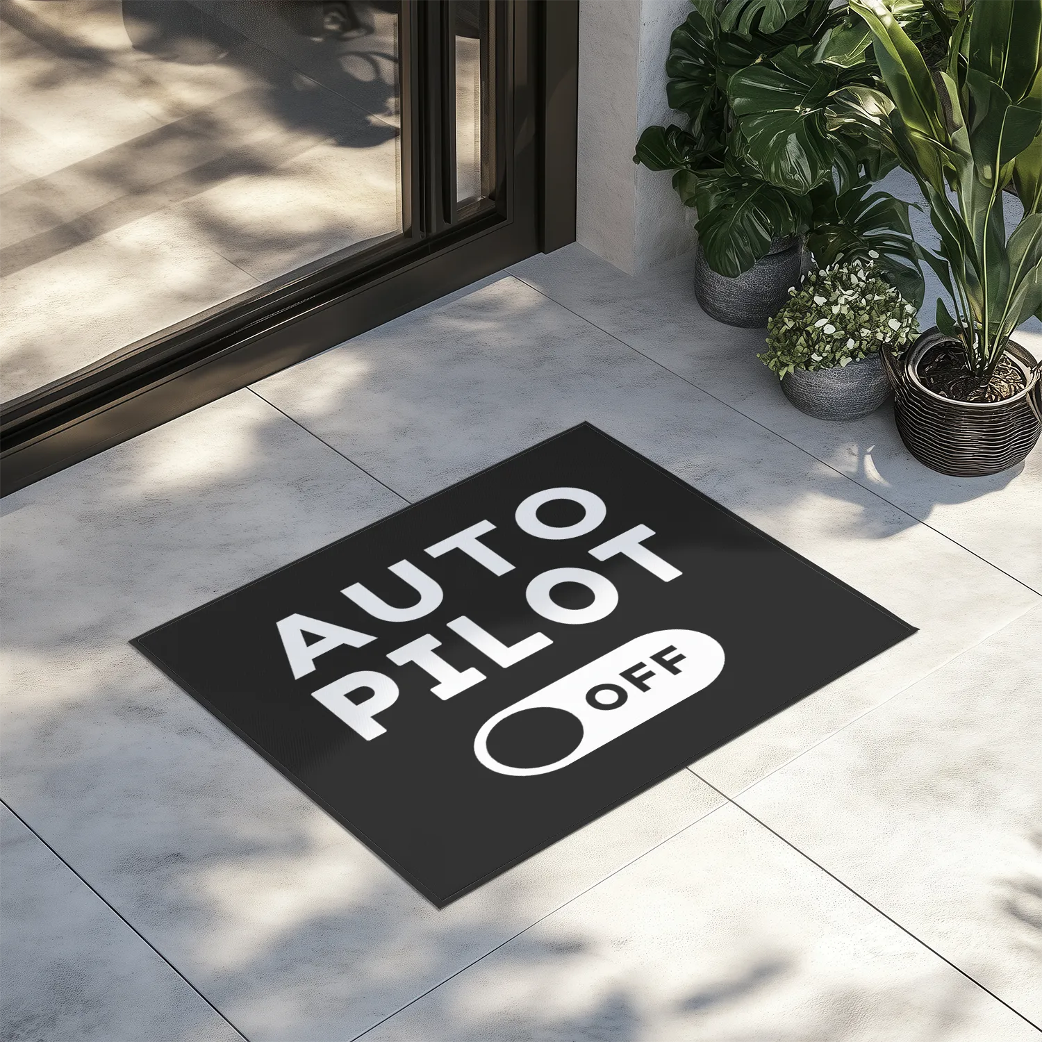 Auto Pilot Off Designed Door Mats door entrance rug