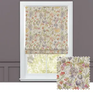 Autumn Floral Printed Linen Made to Measure Roman Blinds Natural chic floor carpet  