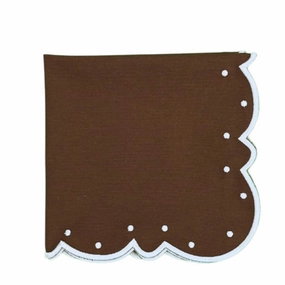 Ava Napkin in Dark Cocoa, Set of 4 cute desktop display