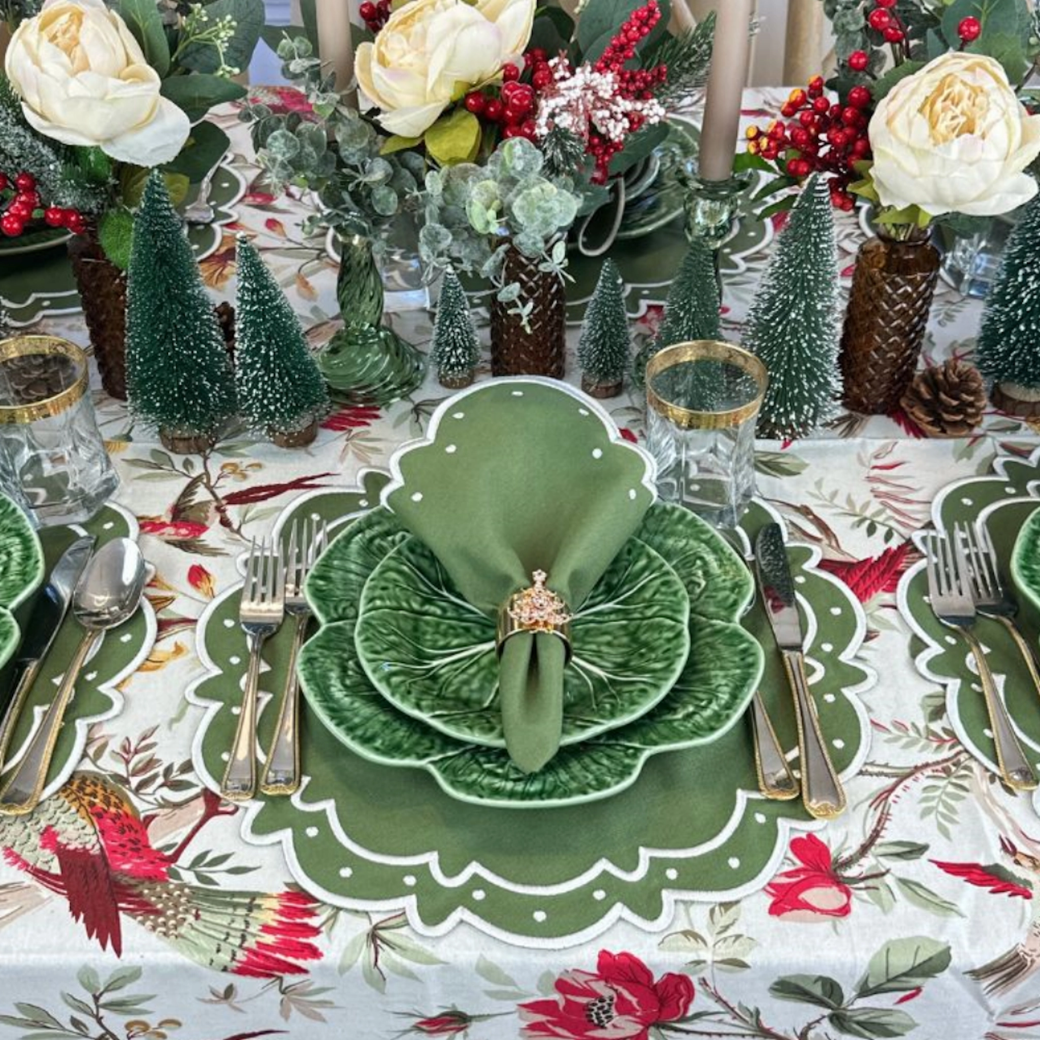Ava Napkin in Green, Set of 4