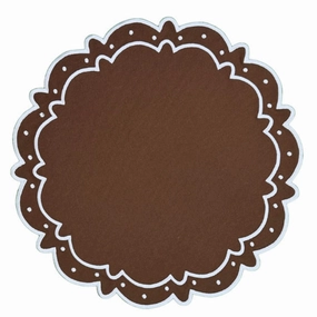 Ava Placemat in Dark Cocoa, Set of 4 mini desktop sculpture