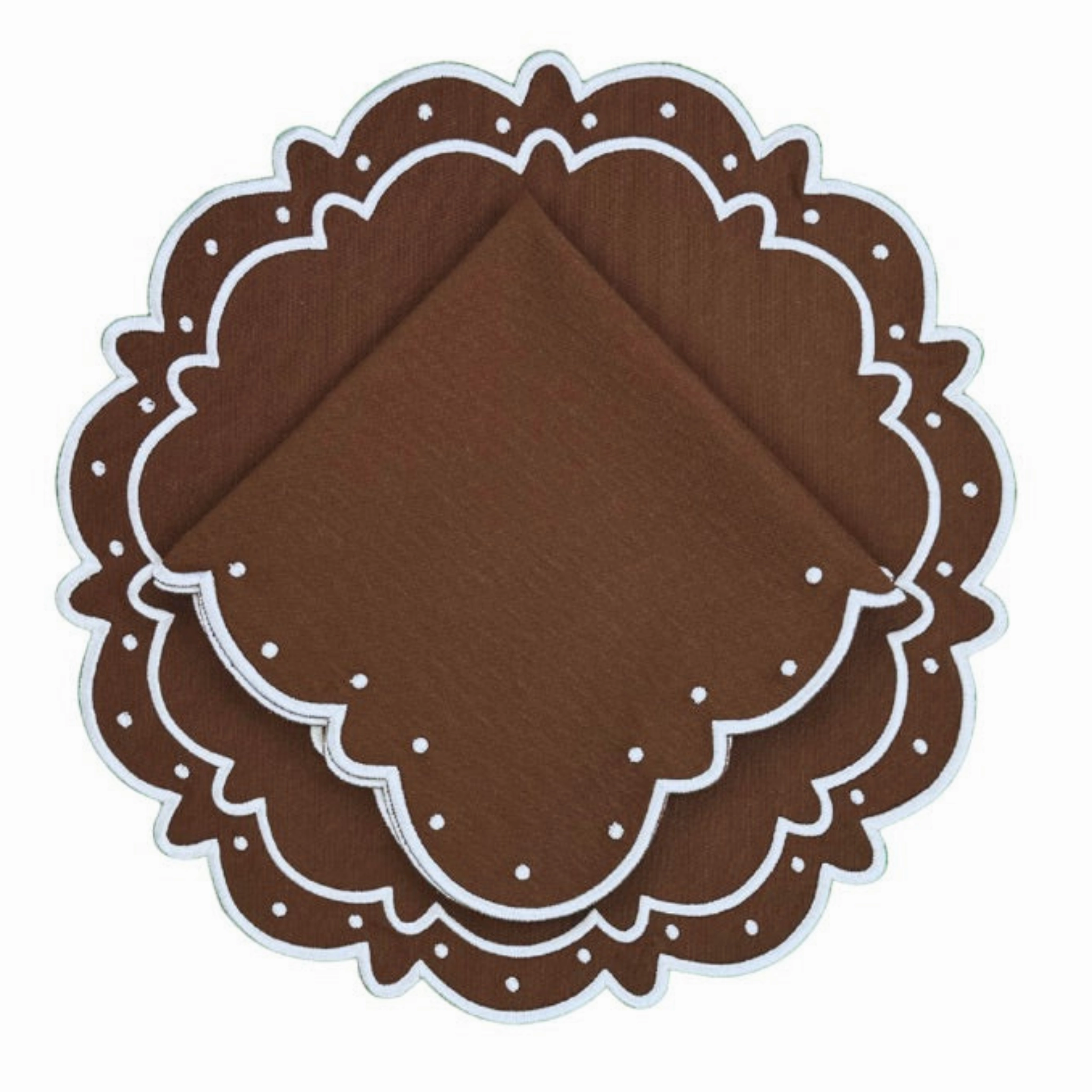 Ava Placemat in Dark Cocoa, Set of 4