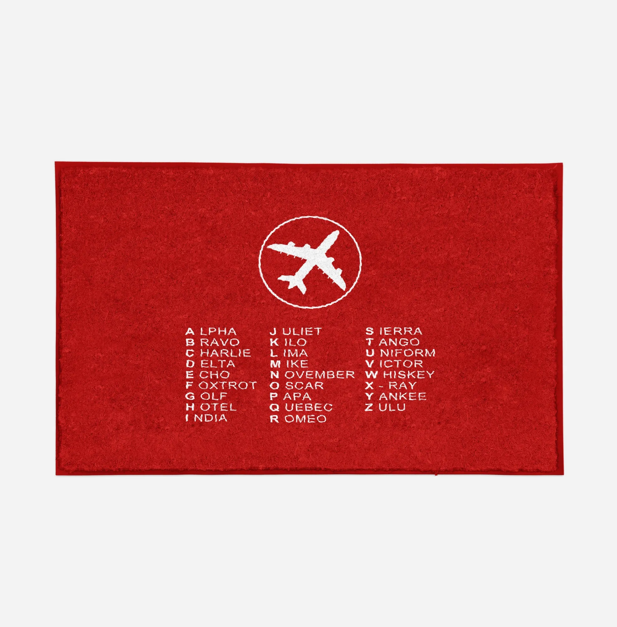 Aviation Alphabet 2 Designed Door Mats