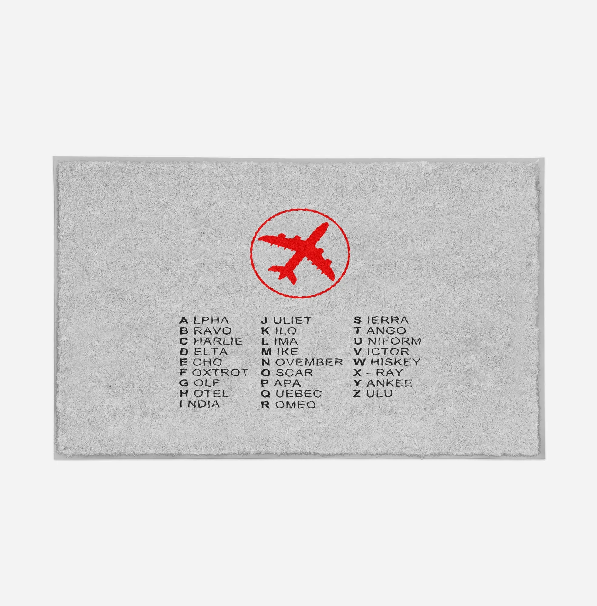 Aviation Alphabet 2 Designed Door Mats