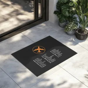 Aviation Alphabet 2 Designed Door Mats door entrance rug