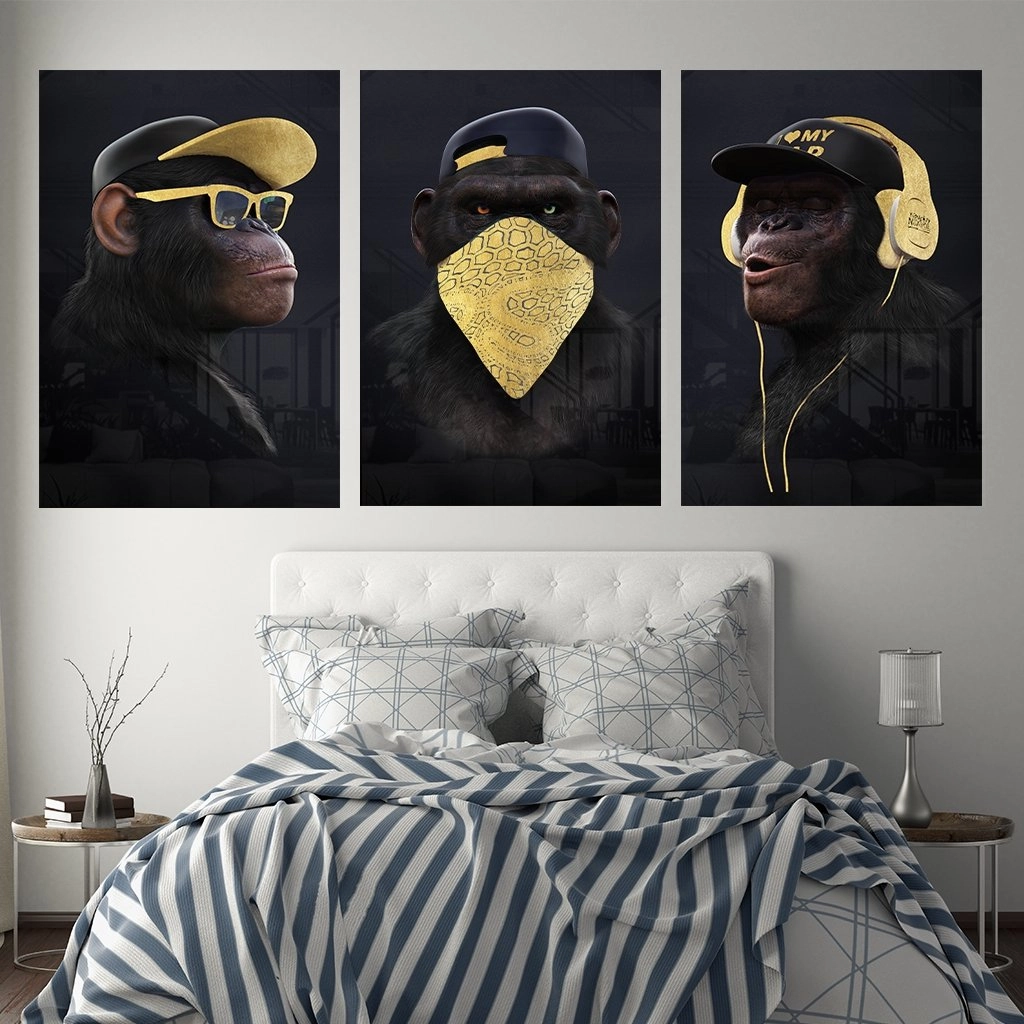 Awesome Gold on Acrylic Triptychon