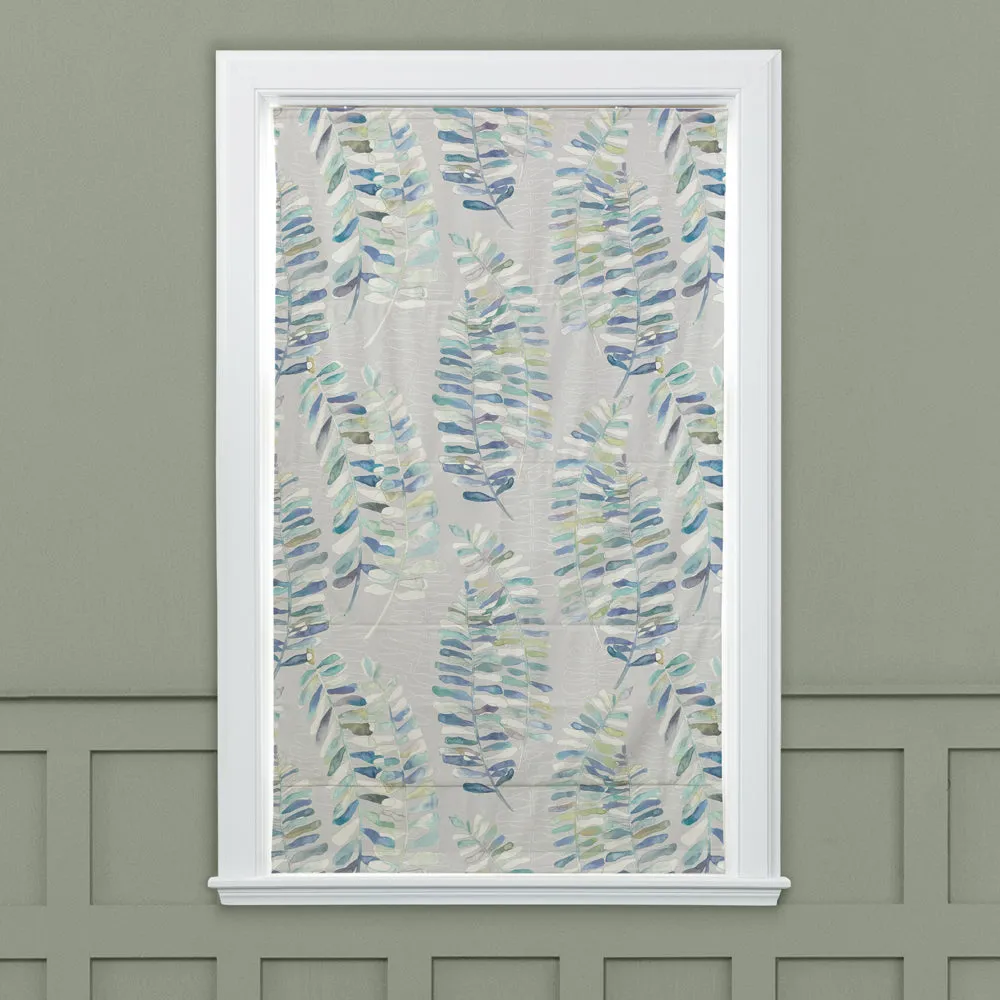 Azolla Printed Cotton Made to Measure Roman Blinds Capri