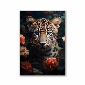 Baby Jaguar by Rosa Piazza framed mural artwork
