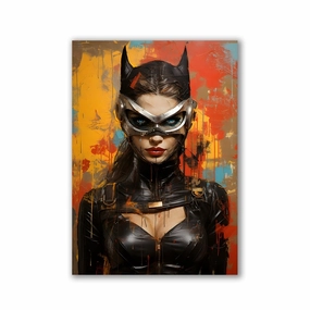 Bad Catwoman by Rosa Piazza framed mural artwork