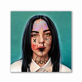 Bad Eilish by Zuppini framed mural artwork