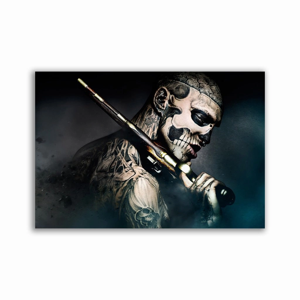 Bad guy framed mural artwork