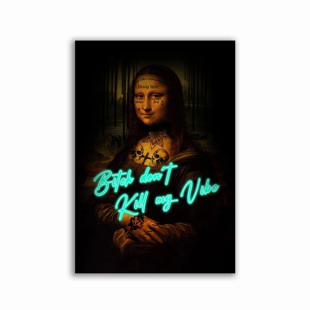 Bad Mona by Matteo Bianchi framed mural artwork