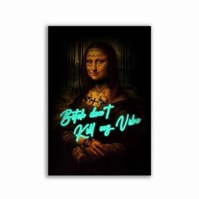 Bad Mona by Matteo Bianchi framed mural artwork