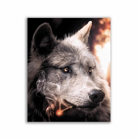 Bad Wolf by Zenzdesign framed mural artwork