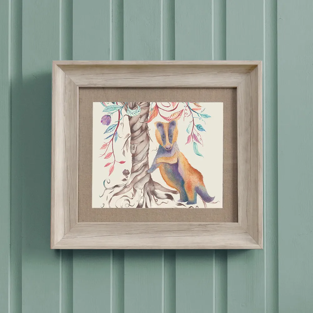 Badger Framed Print Birch/Badger modern fashion rug  