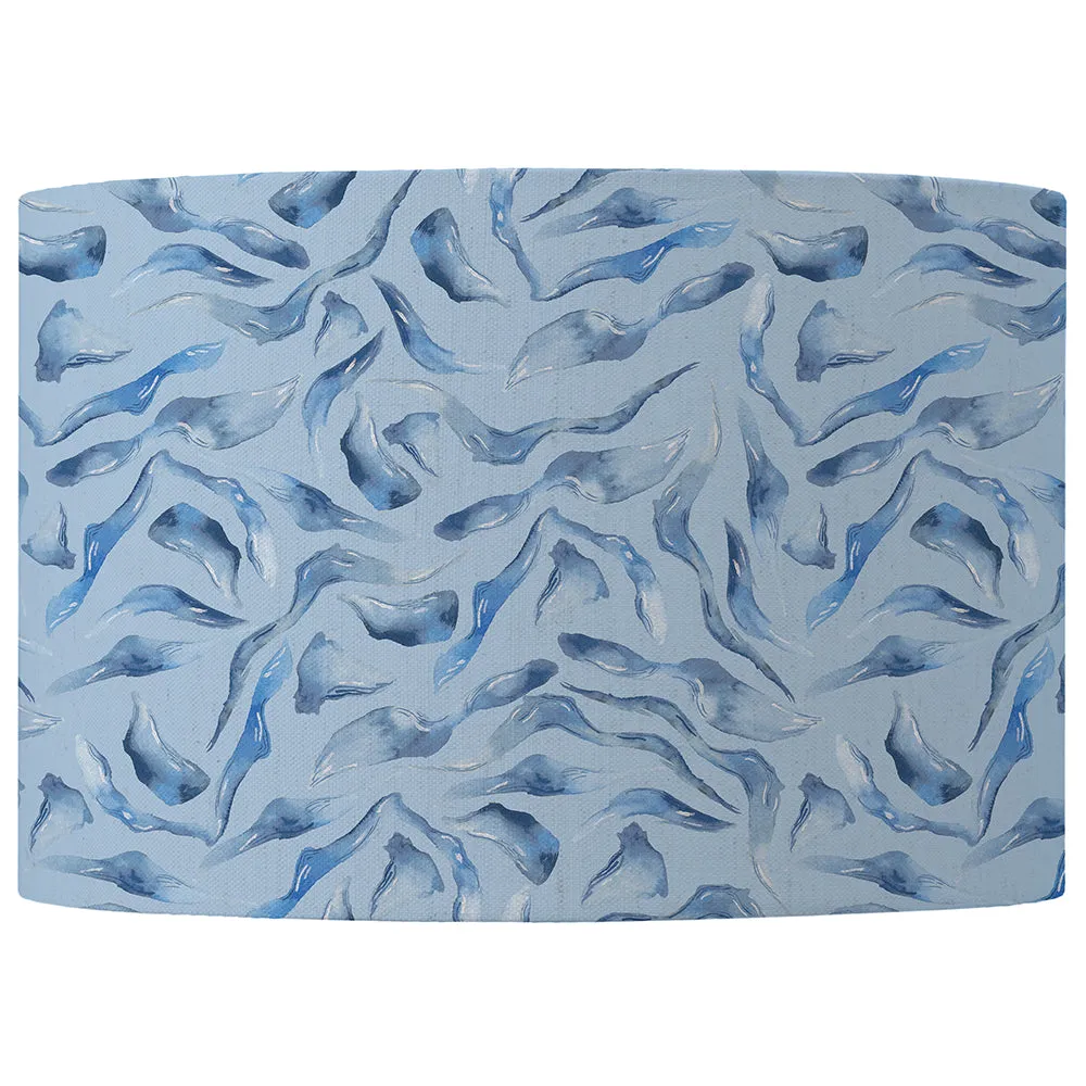 Balaya Eva Printed Lamp Shade Cobalt