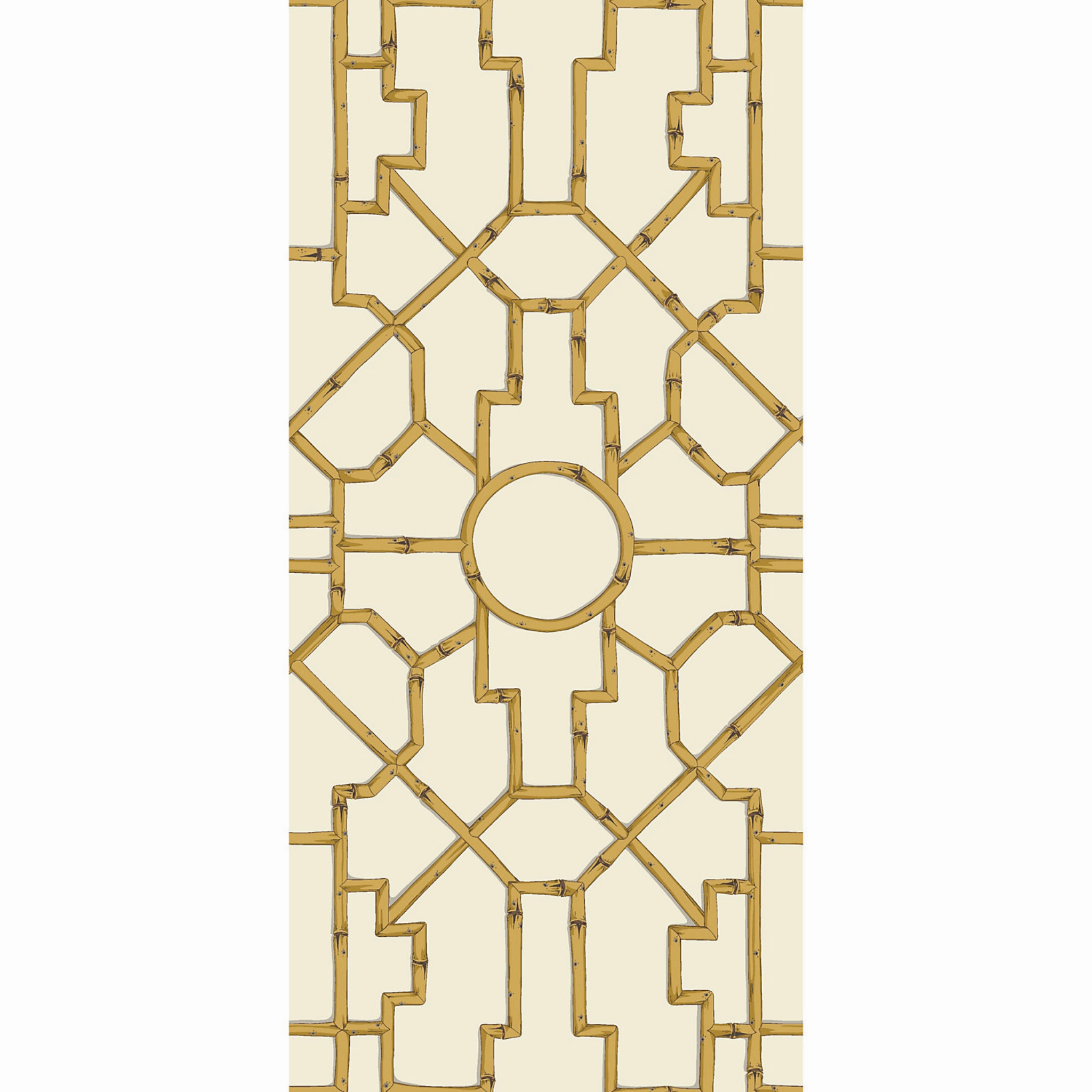 Baldwin Bamboo Wallpaper, Rattan & Brown on Off White
