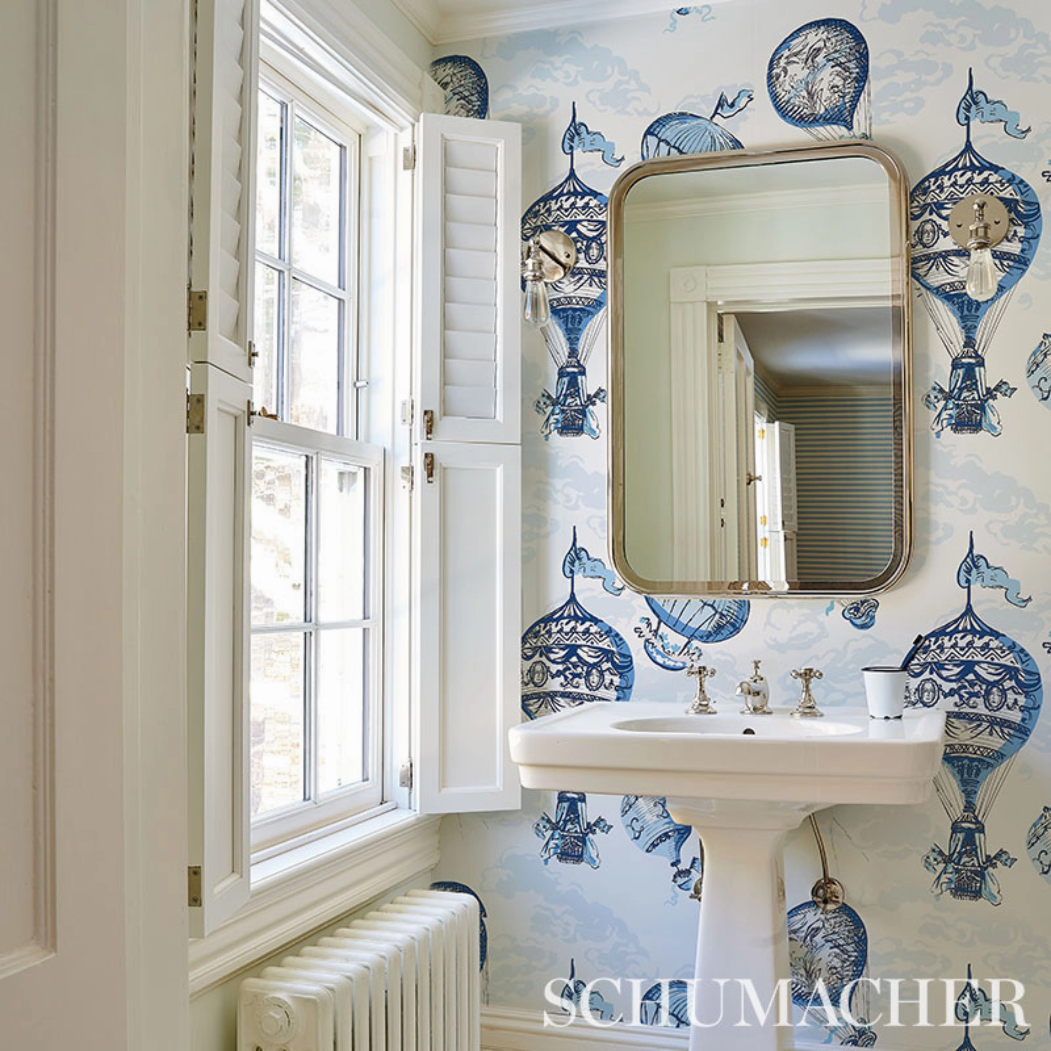 Balloons Children's Wallpaper in Blue
