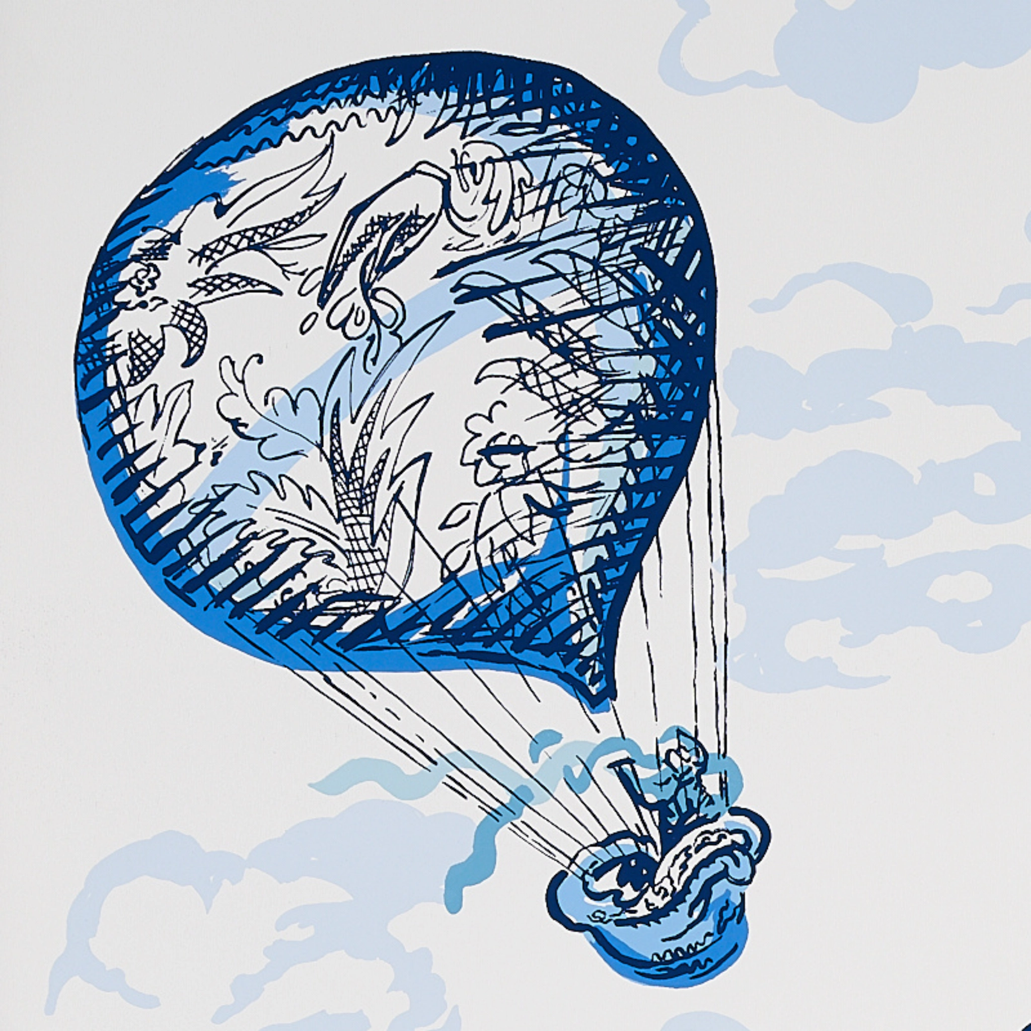Balloons Children's Wallpaper in Blue