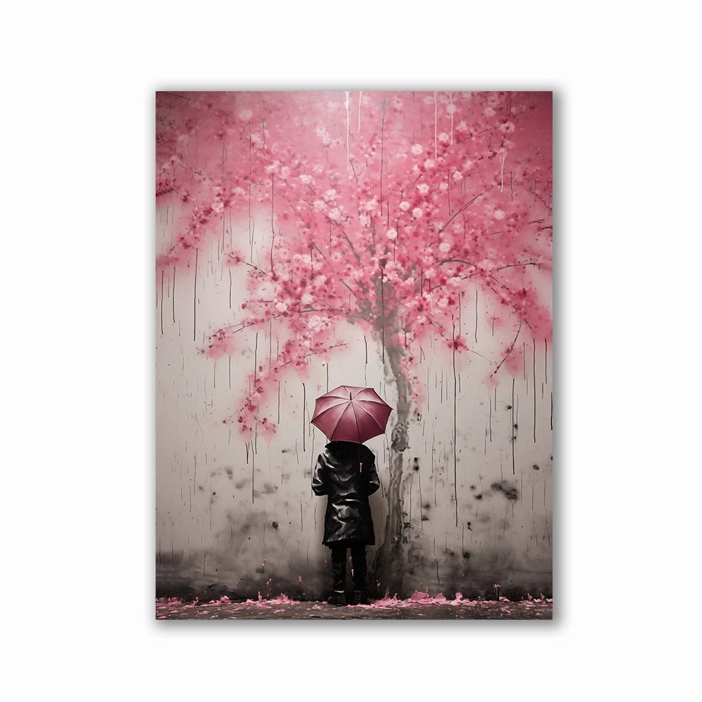 Banksy Blossom by Daniel Decker framed mural artwork