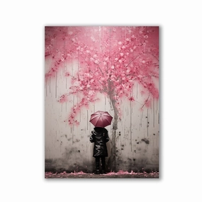 Banksy Blossom by Daniel Decker framed mural artwork