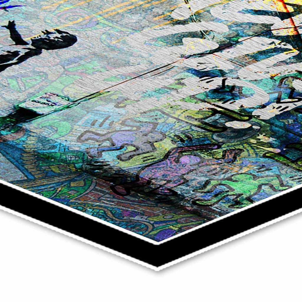 Banksy's Balloon Girl Brushed on AluDibond