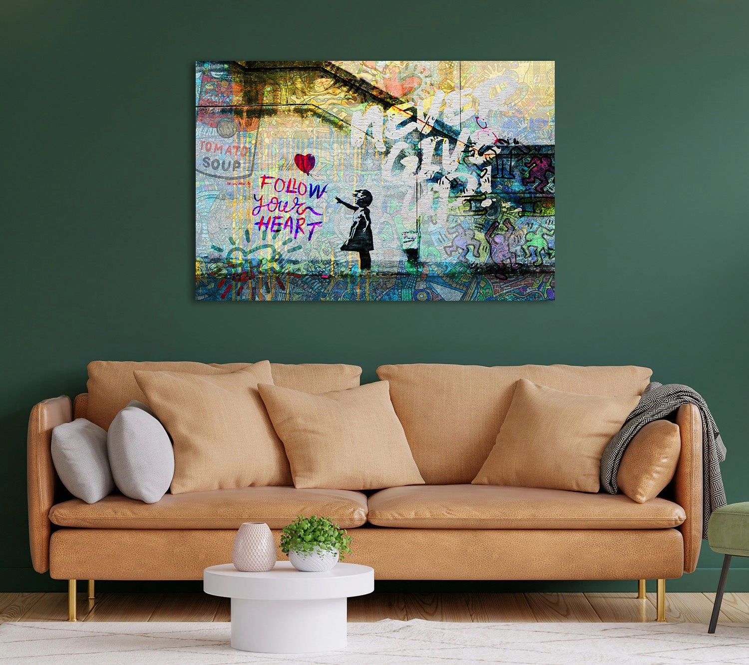 Banksy's Balloon Girl Brushed on AluDibond
