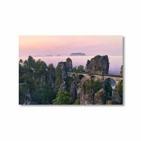 Bastei Bridge in Saxony by Nenad Jovic framed mural artwork