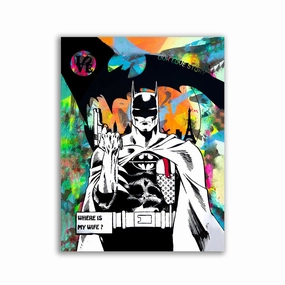 Batman by Lukas Avalon framed mural artwork