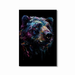 Bear Art by Juliano de Araujo framed mural artwork