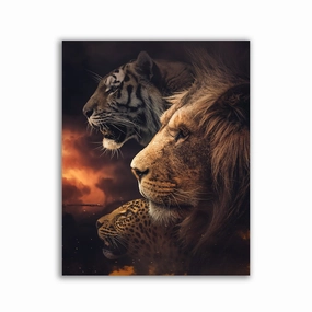 Beasts by Zenzdesign framed mural artwork