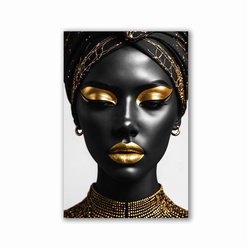 Beautiful Black and Gold by Adrian Vieriu framed mural artwork