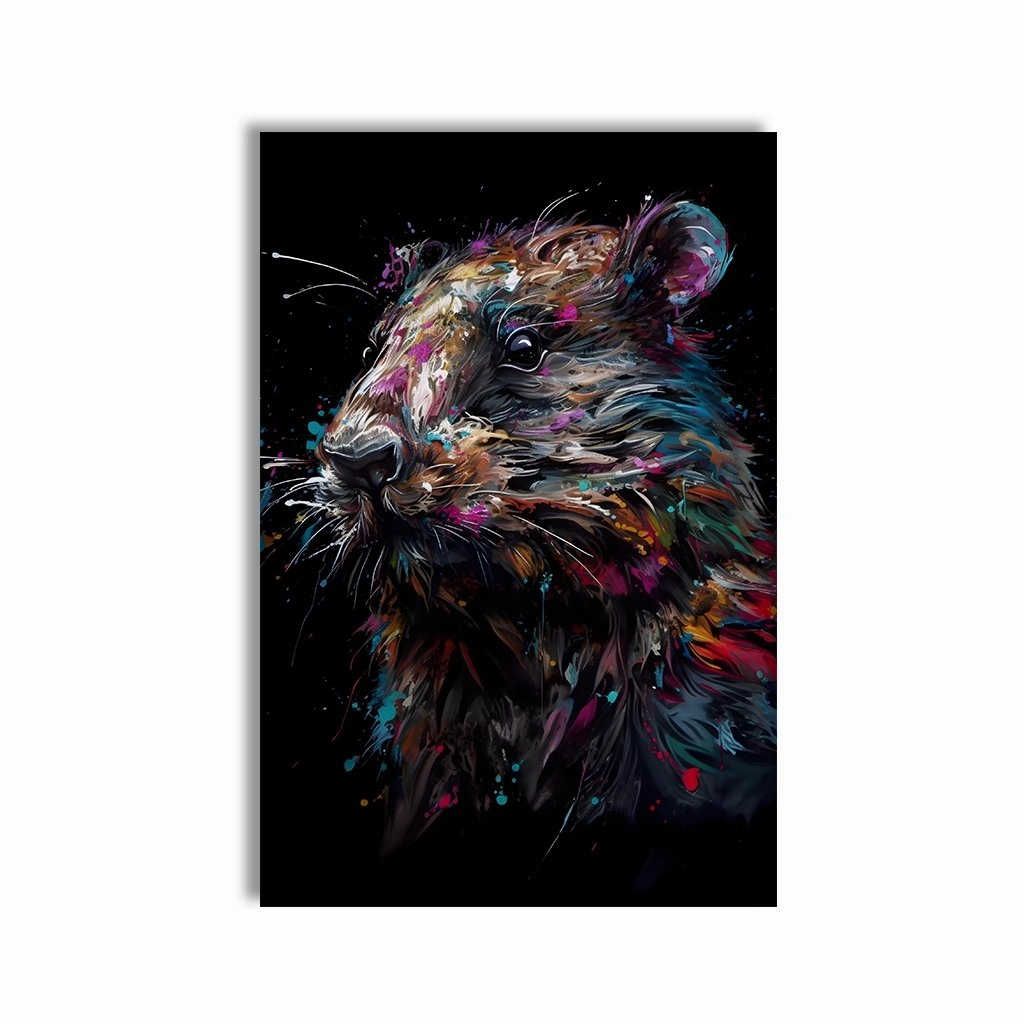Beaver by Juliano de Araujo framed mural artwork
