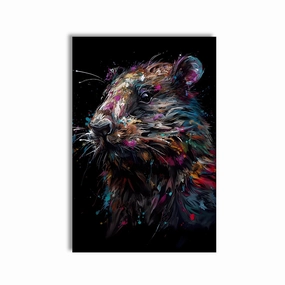 Beaver by Juliano de Araujo framed mural artwork