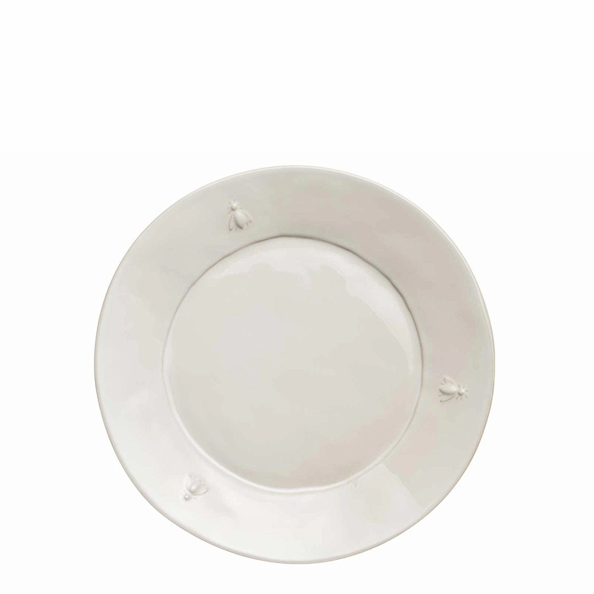 Bee Ceramic Dessert Plate in Ecru, Set of 4 cute desktop display