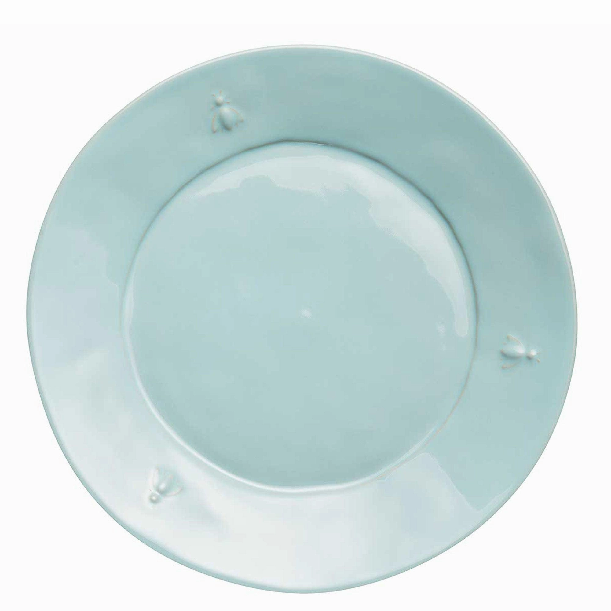 Bee Ceramic Dinner Plate in Bleu, Set of 4 mini desktop sculpture