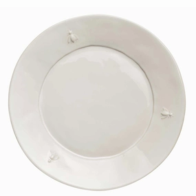 Bee Ceramic Dinner Plate in Ecru, Set of 4 mini desktop sculpture