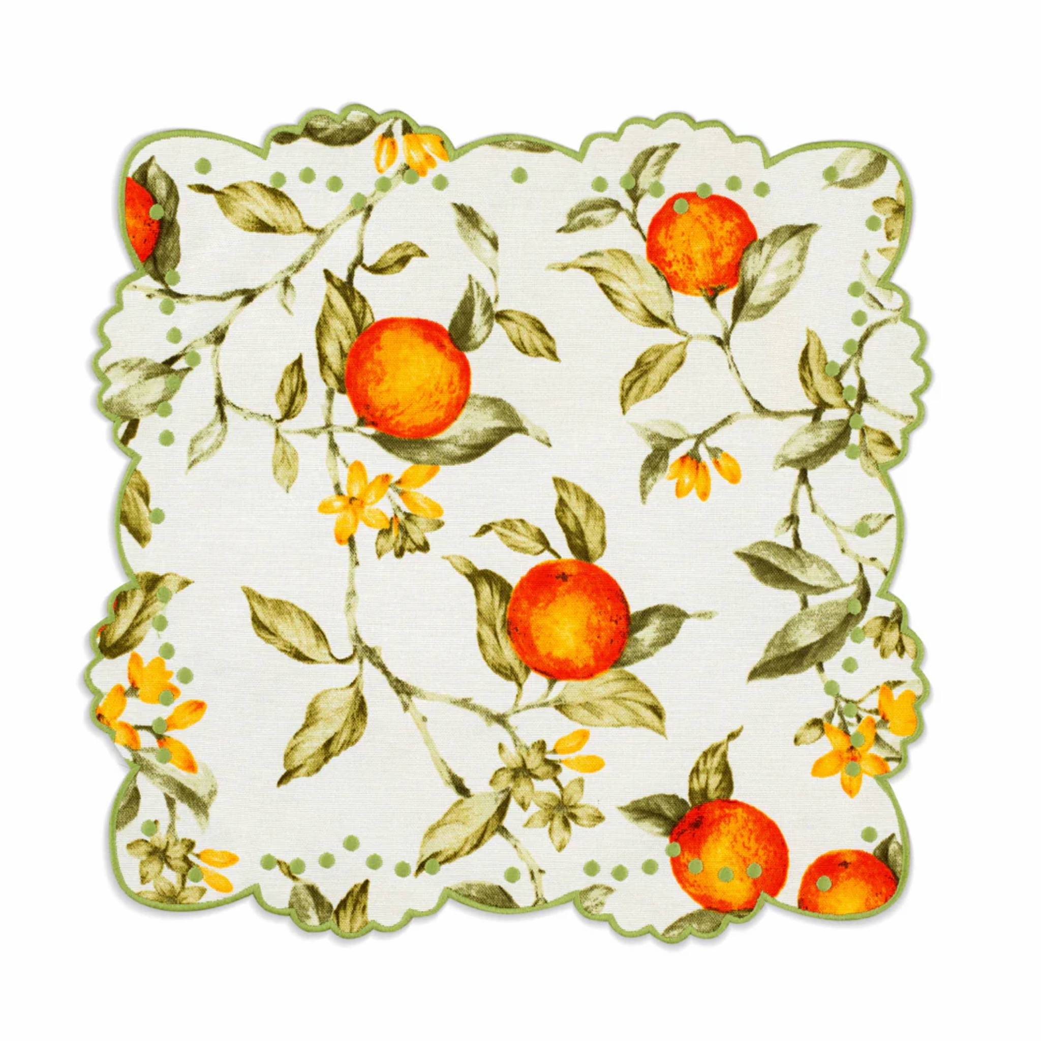 Berenice Citrus Embroidered Placemat & Napkin Set