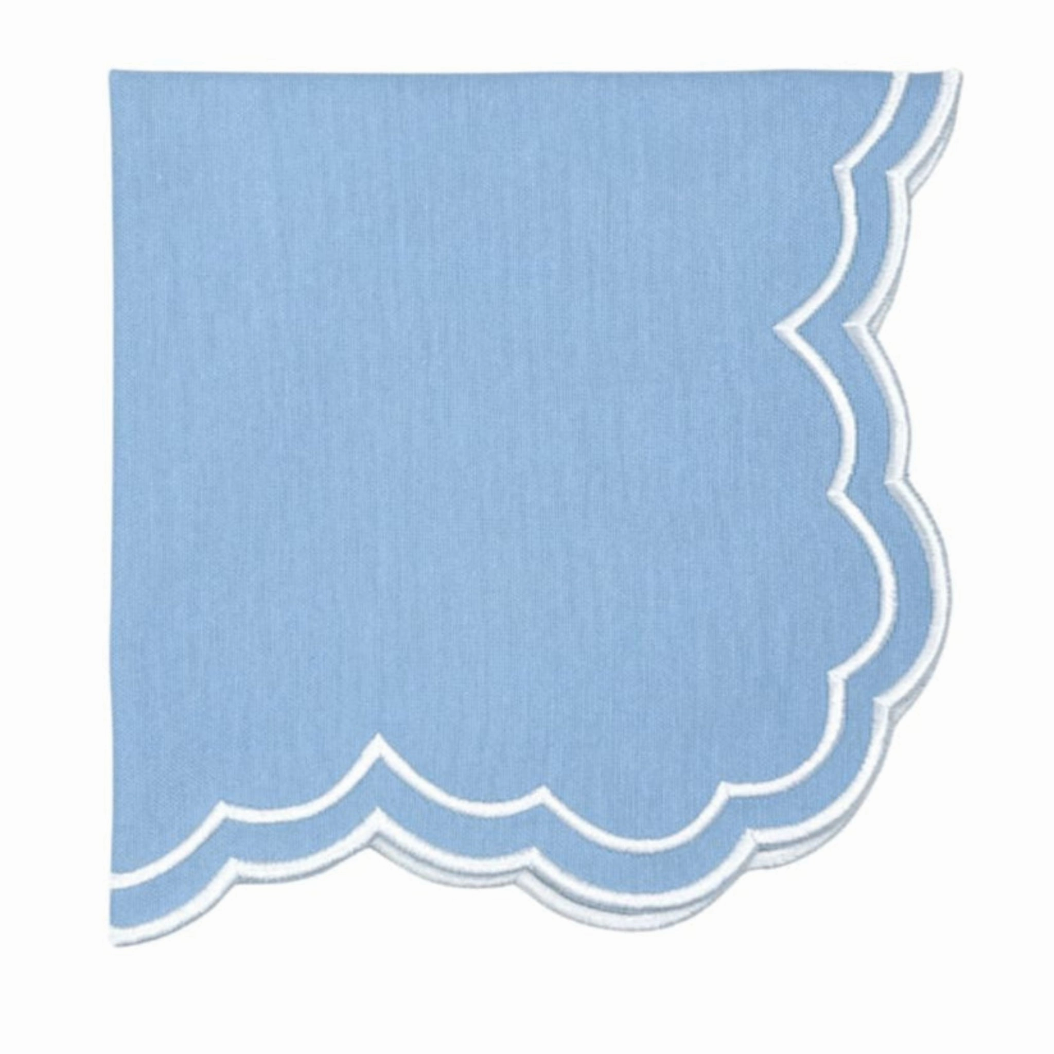 Bettina Napkin - Blue, Set of 4 mini desktop sculpture