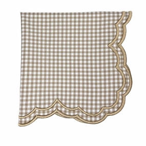 Bettina Napkin - Wheat Gingham, Set of 4 cute desktop display