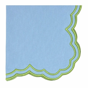 Bettina Napkin in Blue & Green, Set of 4 mini desktop sculpture