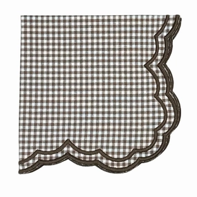 Bettina Napkin in Cocoa Gingham, Set of 4 cute desktop display