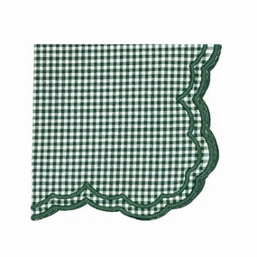 Bettina Napkin in Dark Green Gingham, Set of 4 cute desktop display
