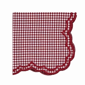 Bettina Napkin in Red Gingham, Set of 4 mini desktop sculpture
